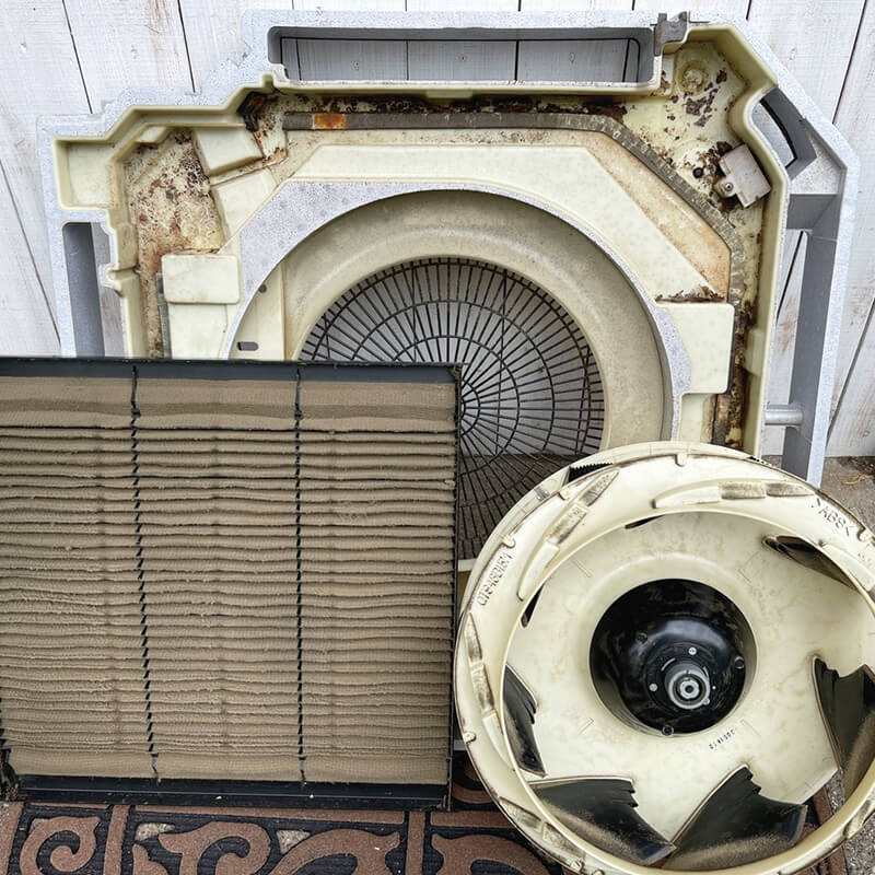 パネル・フィルター洗浄BEFORE